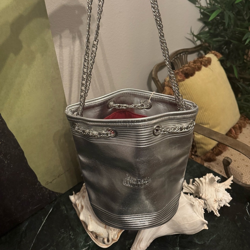 Jean Paul Gaultier Silver Chain Bucket Bag